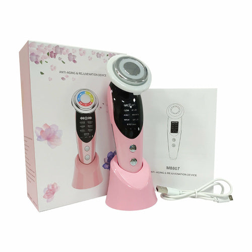 Facial Massager 7 Function – Microcurrent Skin Care Device with LED Light Therapy
