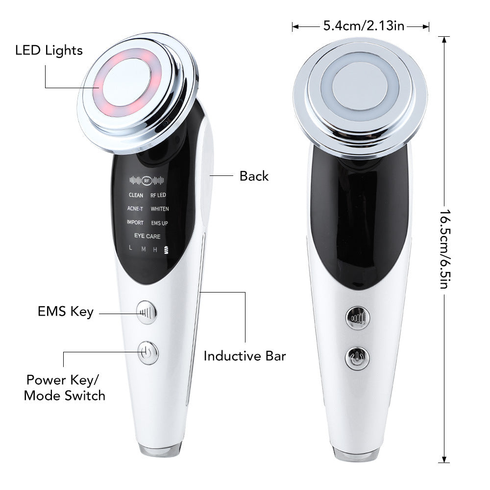 Facial Massager 7 Function – Microcurrent Skin Care Device with LED Light Therapy