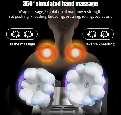 Deep Tissue Massage Pillow for Neck & Back– 8‑Node Shiatsu with Heat