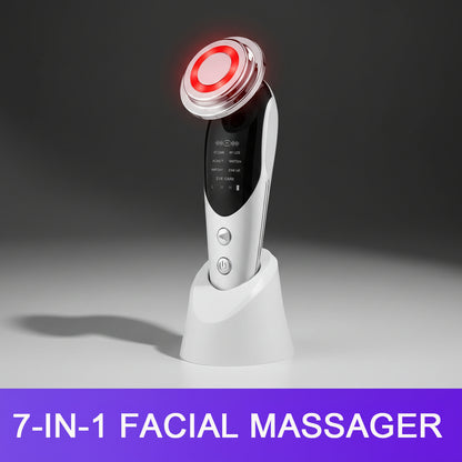 Facial Massager 7 Function – Microcurrent Skin Care Device with LED Light Therapy