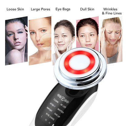 Facial Massager 7 Function – Microcurrent Skin Care Device with LED Light Therapy