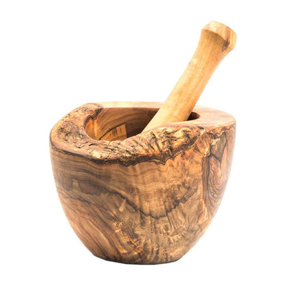 Handcrafted Olive Wood Mortar & Pestle – Rustic Herb and Spice Grinding Set