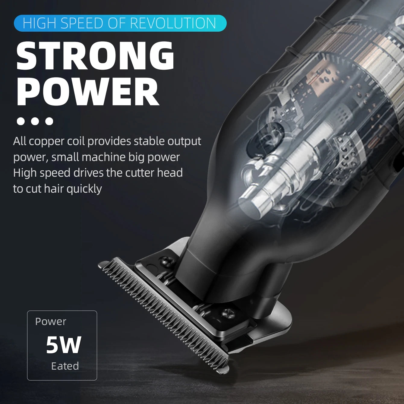 Kemei Professional Cordless Beard & Hair Trimmer – Rechargeable Precision Grooming Clipper for Men