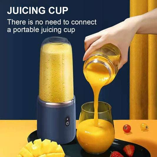 Portable USB Rechargeable Juice Blender – 6 Blade Smoothie & Shake Mixer Bottle 400ml