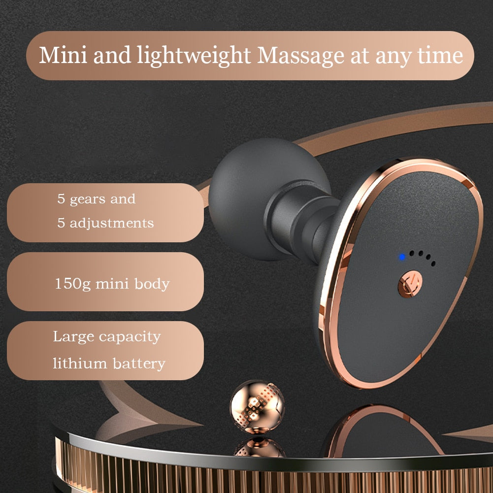 Mini Electric Massage Gun – Portable Deep Vibration Massage Device for Back, Neck & Muscle Relaxation