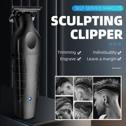 Kemei Professional Cordless Beard & Hair Trimmer – Rechargeable Precision Grooming Clipper for Men
