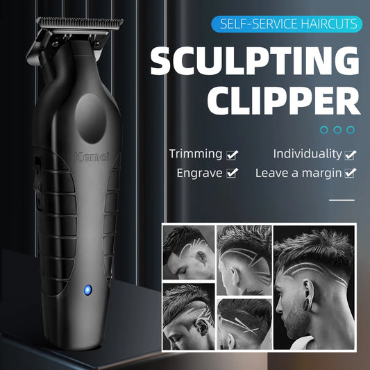 Kemei Professional Cordless Beard & Hair Trimmer – Rechargeable Precision Grooming Clipper for Men