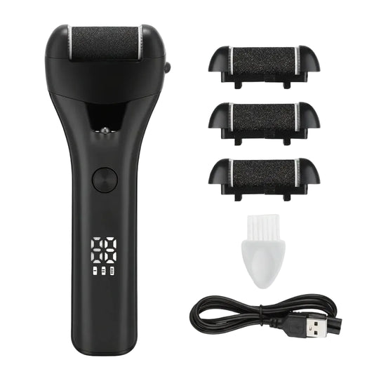 Electric Foot Grinder with Digital Display – Rechargeable Callus Remover with 3 Speed Modes