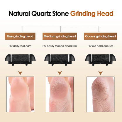 Electric Foot Grinder with Digital Display – Rechargeable Callus Remover with 3 Speed Modes