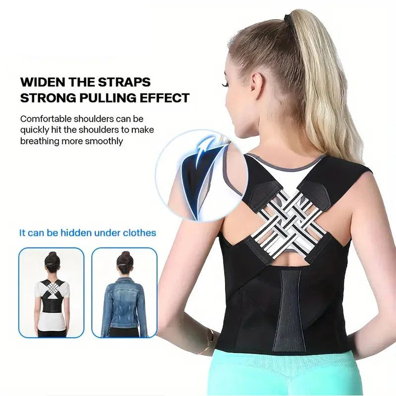 Back Brace Posture Support for Men & Women – Comfortable Shoulder Alignment & Everyday Back Support