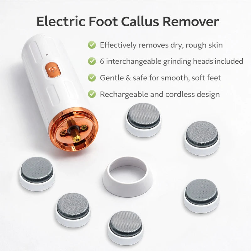 Electric Foot Grinder – Portable Callus & Dry Skin Remover with Dual Speed Modes