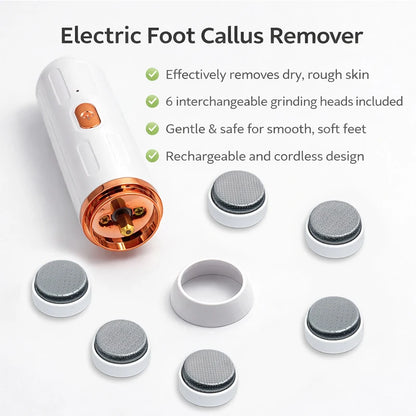 Electric Foot Grinder – Portable Callus & Dry Skin Remover with Dual Speed Modes