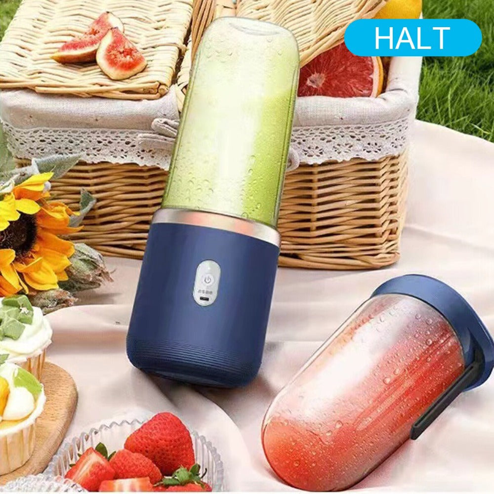 Portable USB Rechargeable Juice Blender – 6 Blade Smoothie & Shake Mixer Bottle 400ml