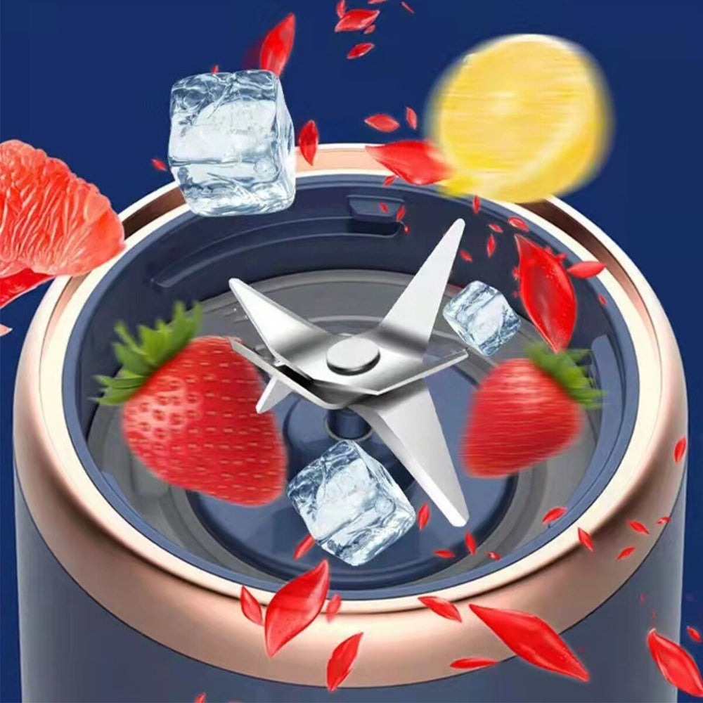 Portable USB Rechargeable Juice Blender – 6 Blade Smoothie & Shake Mixer Bottle 400ml