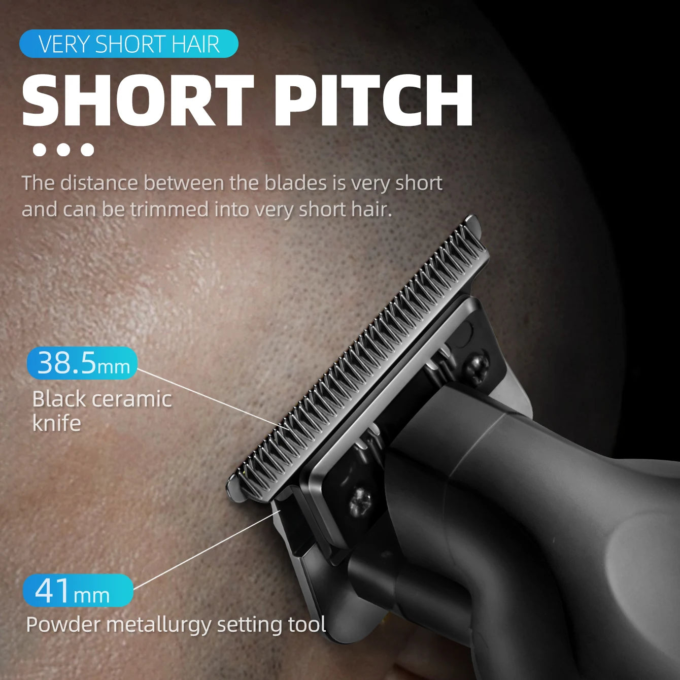 Kemei Professional Cordless Beard & Hair Trimmer – Rechargeable Precision Grooming Clipper for Men