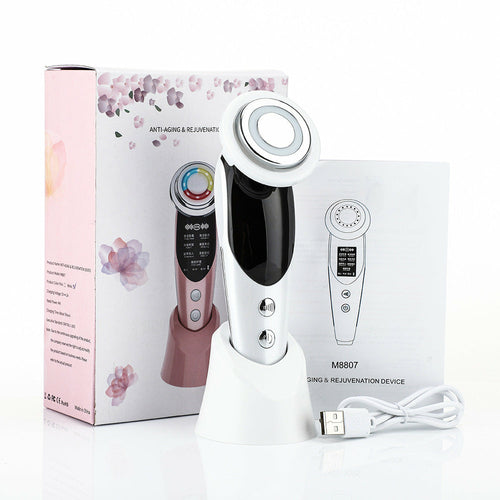 Facial Massager 7 Function – Microcurrent Skin Care Device with LED Light Therapy