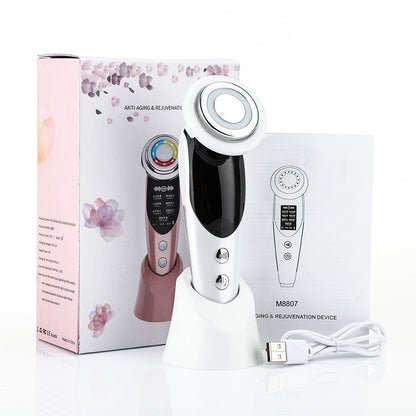 Facial Massager 7 Function – Microcurrent Skin Care Device with LED Light Therapy