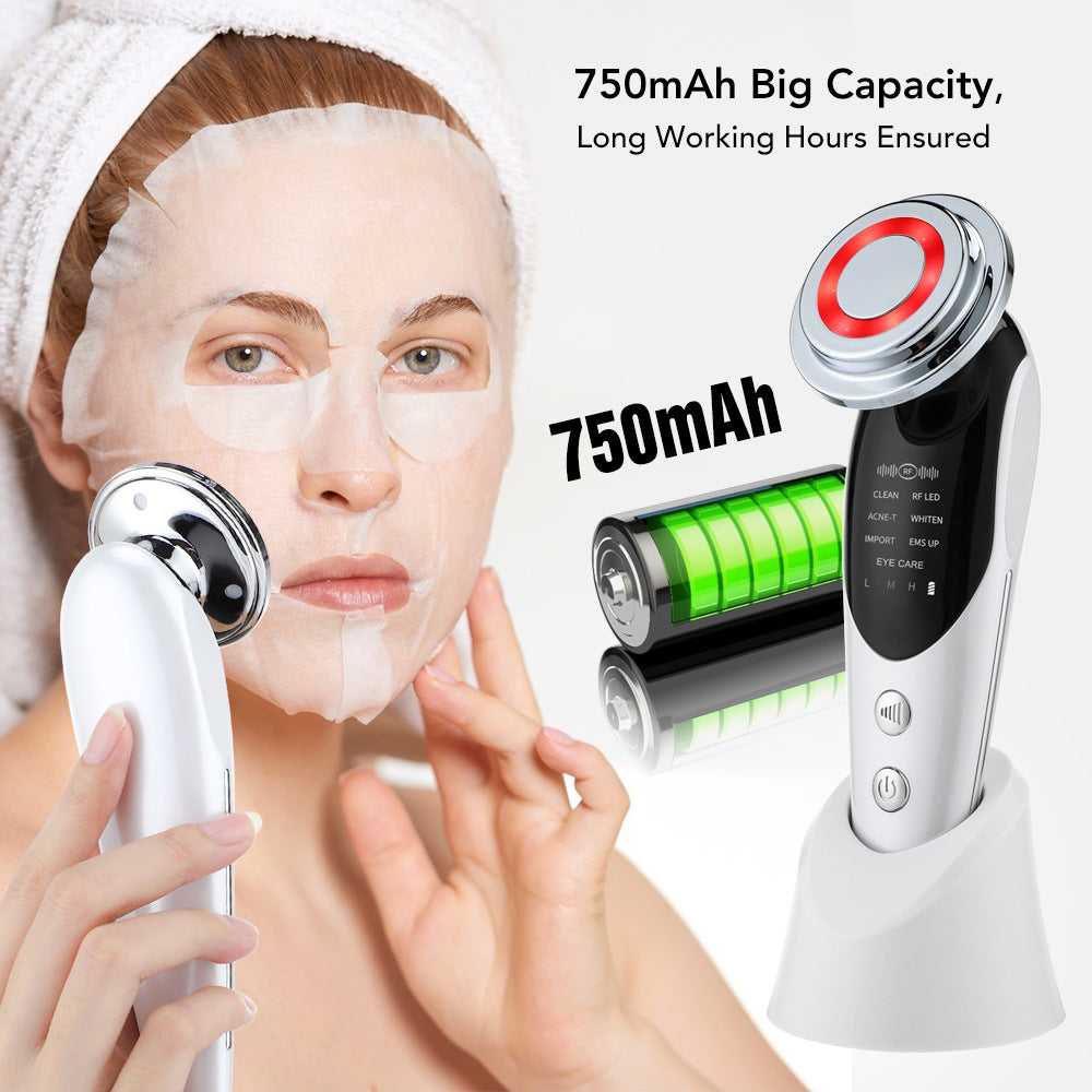 Facial Massager 7 Function – Microcurrent Skin Care Device with LED Light Therapy