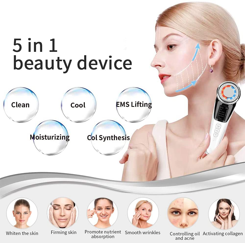 EMS Ultrasonic Facial Massager – Skin Care Device with Hot & Cold Modes