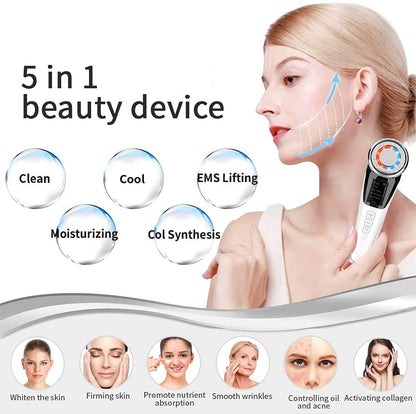 EMS Ultrasonic Facial Massager – Skin Care Device with Hot & Cold Modes