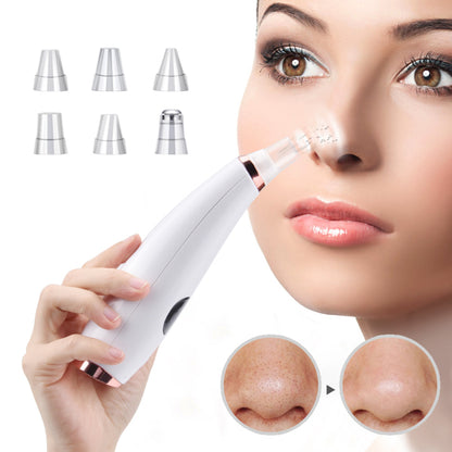Facial Pore Cleaner – Vacuum Blackhead Remover with 5 Interchangeable Heads