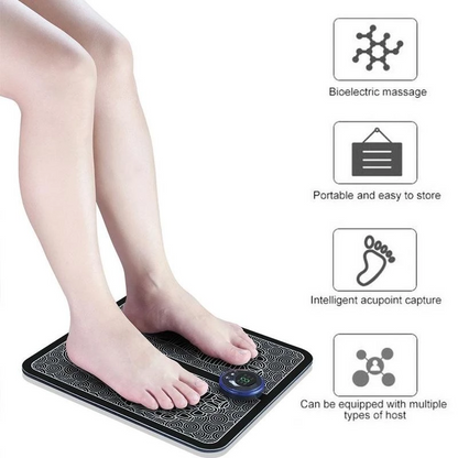 Portable EMS Foot Massager Pad – Electric Muscle Relaxation & Foot Massage Mat for Home and Office