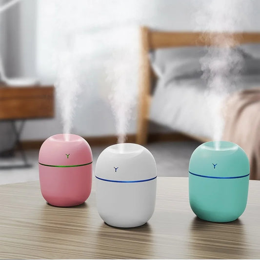 Mini Portable USB Humidifier & Essential Oil Diffuser with LED Night Light – Ultrasonic Cool Mist Aroma Diffuser