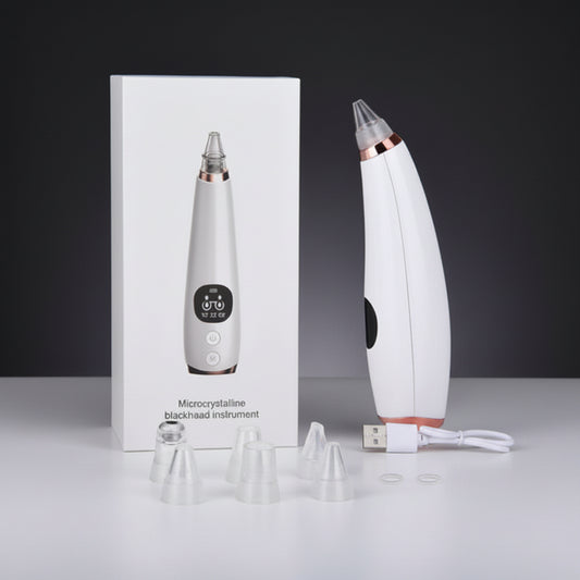 Facial Pore Cleaner – Vacuum Blackhead Remover with 5 Interchangeable Heads