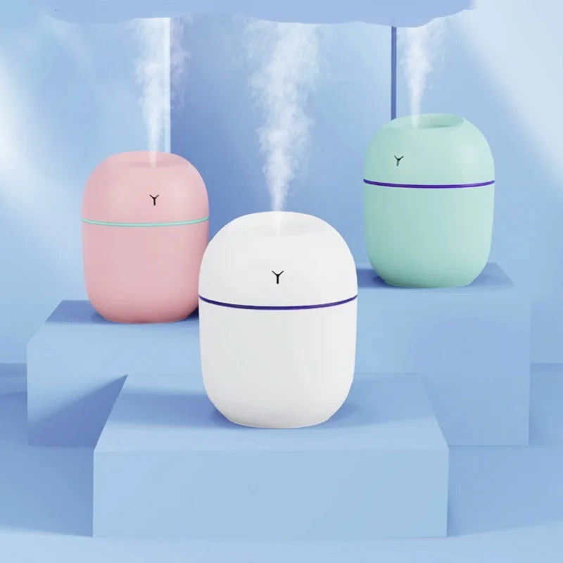 Mini Portable USB Humidifier & Essential Oil Diffuser with LED Night Light – Ultrasonic Cool Mist Aroma Diffuser