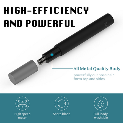 Waterproof Precision Nose & Ear Hair Trimmer – Rechargeable Painless Grooming Tool for Men & Women