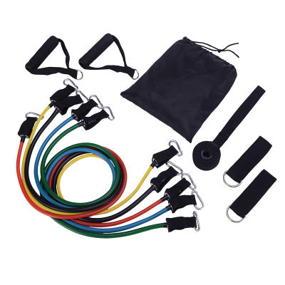 Resistance Bands Set 11 Pcs – Adjustable Fitness Training Bands for Home Gym & Full Body Workouts