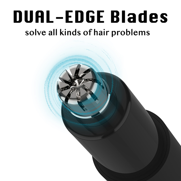 Waterproof Precision Nose & Ear Hair Trimmer – Rechargeable Painless Grooming Tool for Men & Women