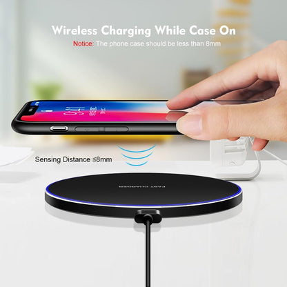 Dragon 30W Fast Wireless Charging Pad – Ultra Slim USB-C Wireless Charger Compatible with iPhone  & Qi-Enabled Devices