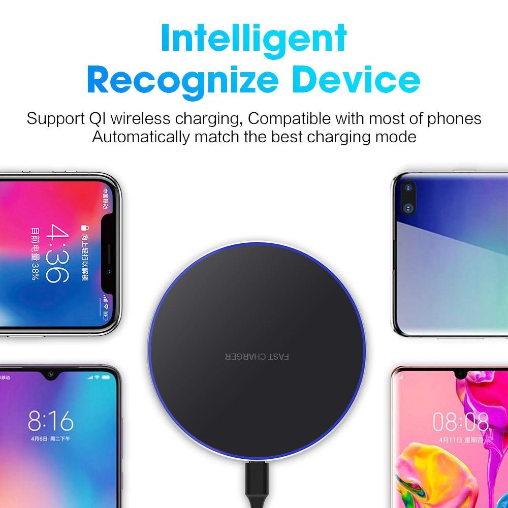 Dragon 30W Fast Wireless Charging Pad – Ultra Slim USB-C Wireless Charger Compatible with iPhone  & Qi-Enabled Devices